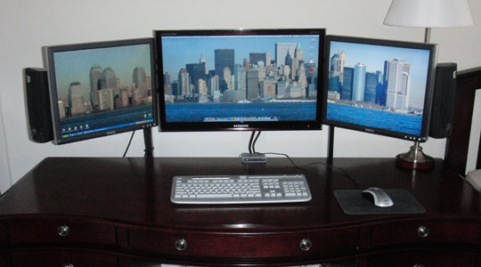 multiple computer monitor stand