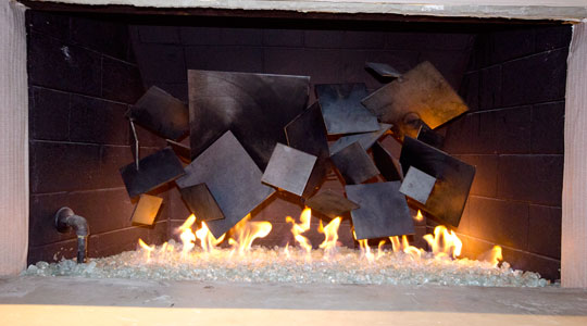 square fireplace art